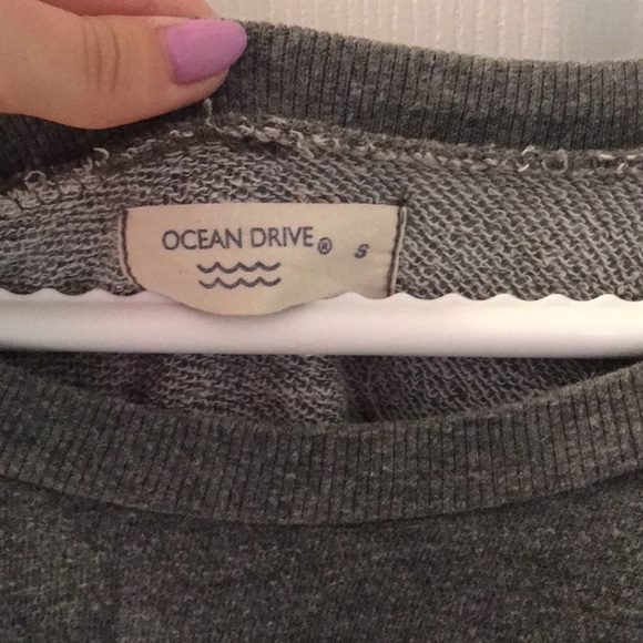 Ocean Drive grey cropped sweater - Picture 3 of 4